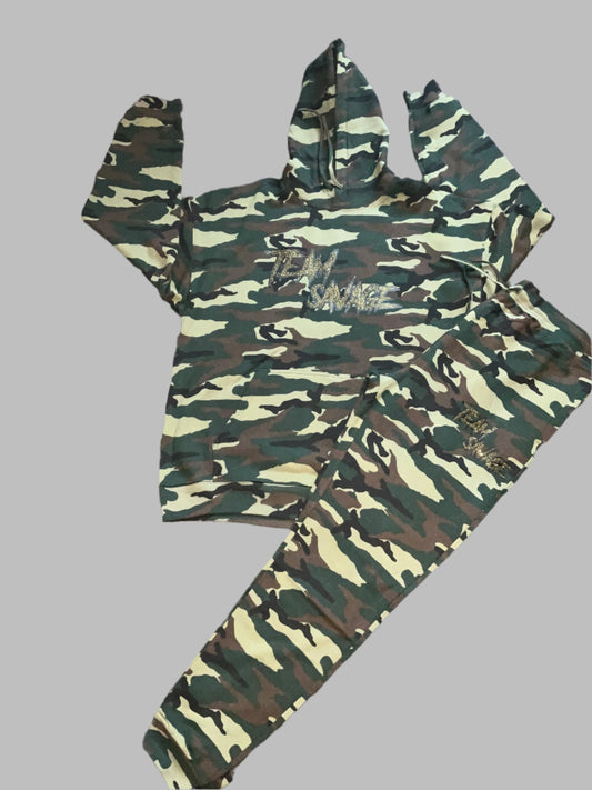 Camoflage Jogger with Hoodie
