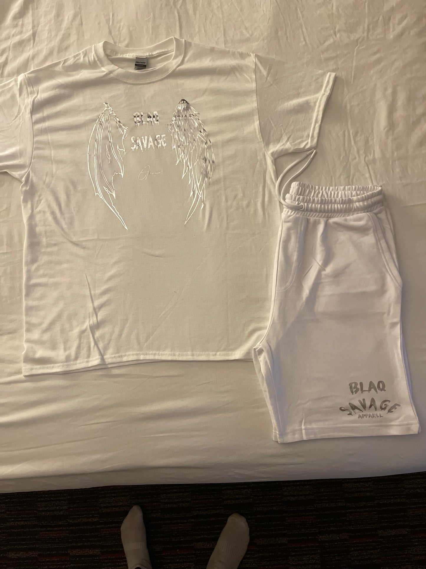 Men’s White/Silver Short Set