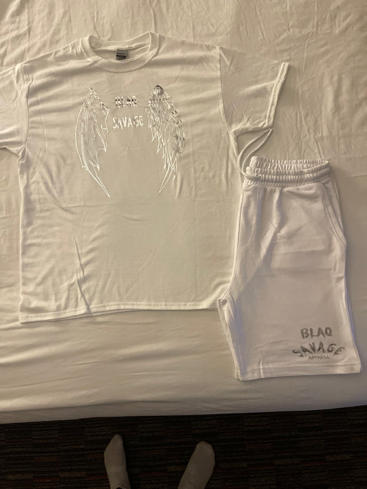 Men’s White/Silver Short Set