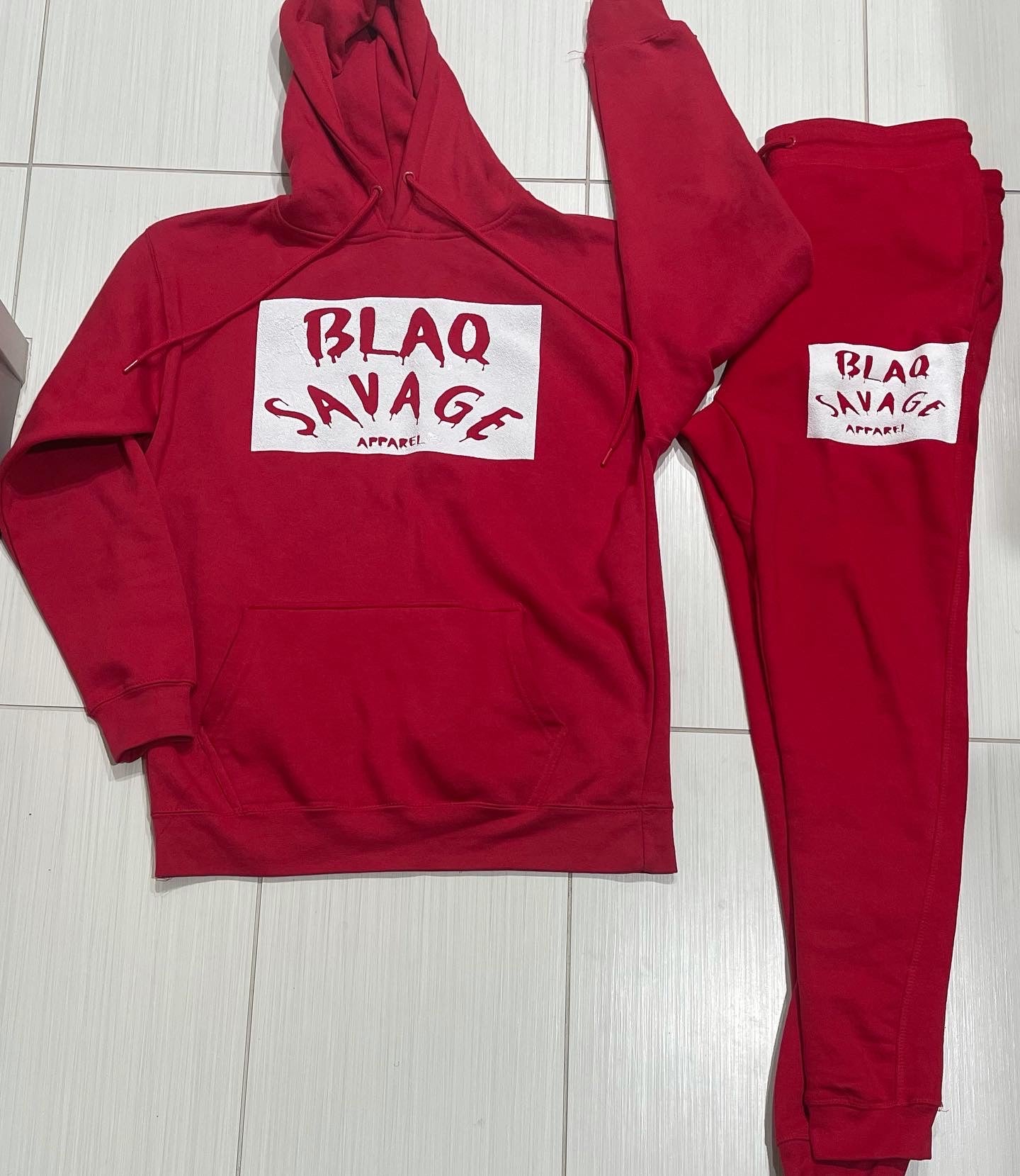 Red/White Pullover Set