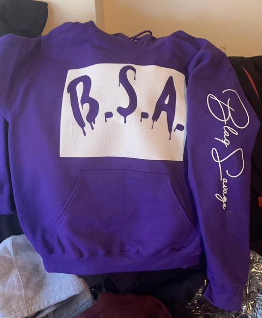 Purple/white Hoddie