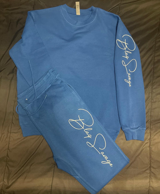 Blue Crewneck Jogger