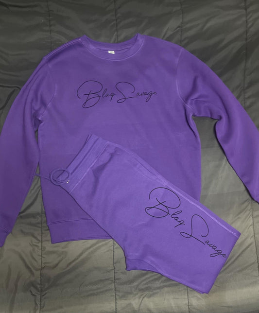 Purple Crewneck Jogger