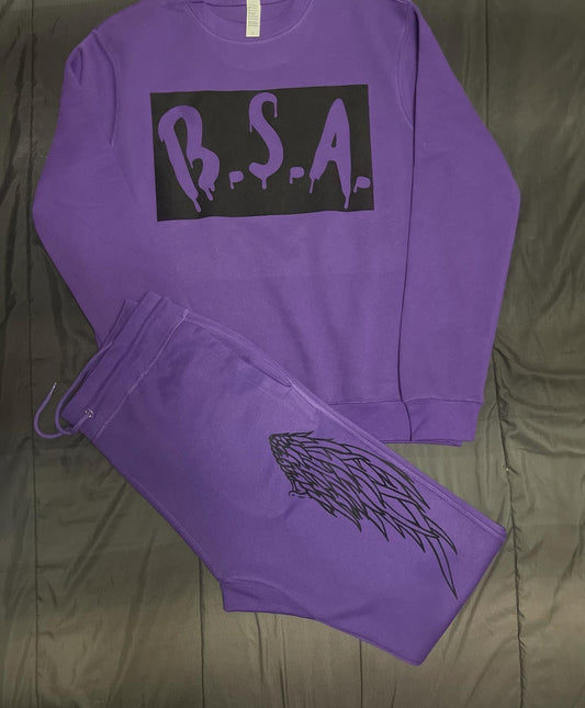 Purple Crewneck Jogger